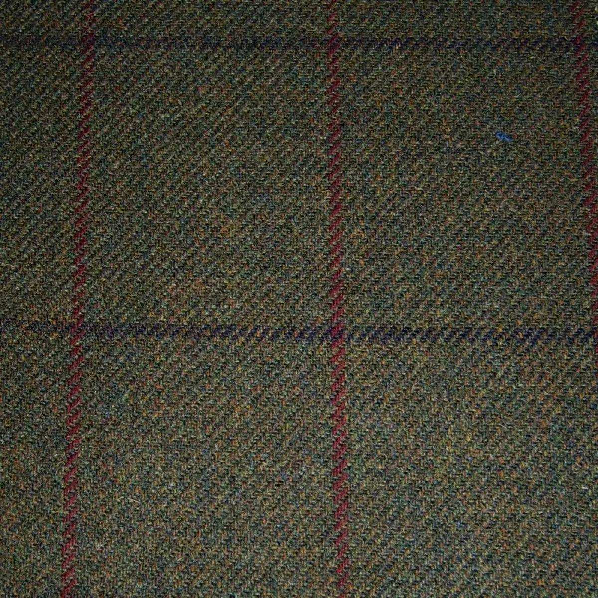 Green & Brown with Red & Blue Check Tweed