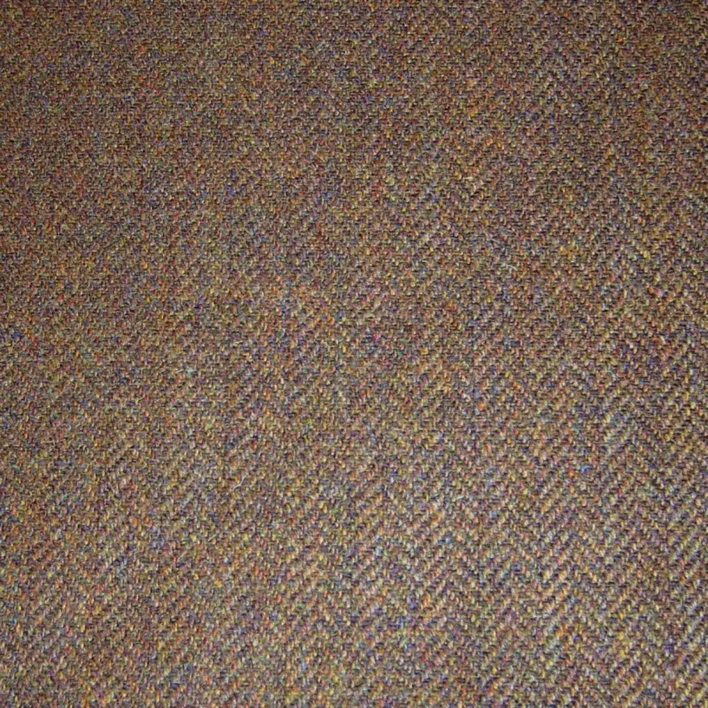 Medium Brown Herringbone Tweed