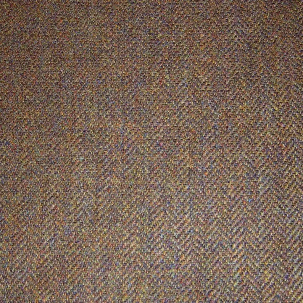 Medium Brown Herringbone Tweed