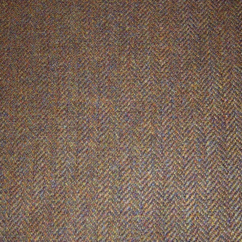 Medium Brown Herringbone Tweed