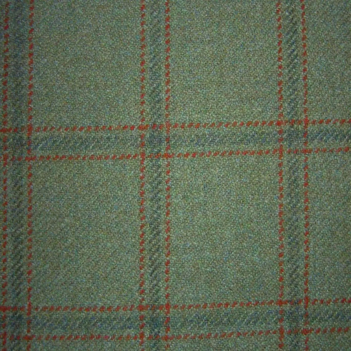 Moss Green with Red & Green Check Tweed