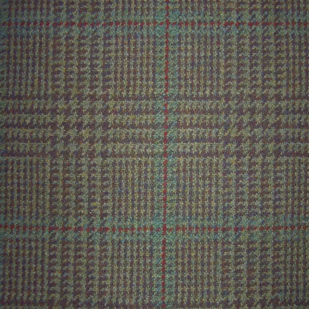 Green & Brown with Red & Green Check Tweed