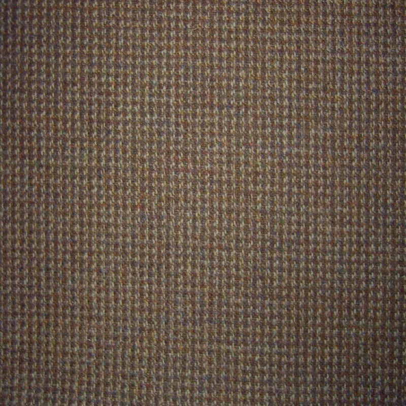 Beige & Brown Small Check Tweed