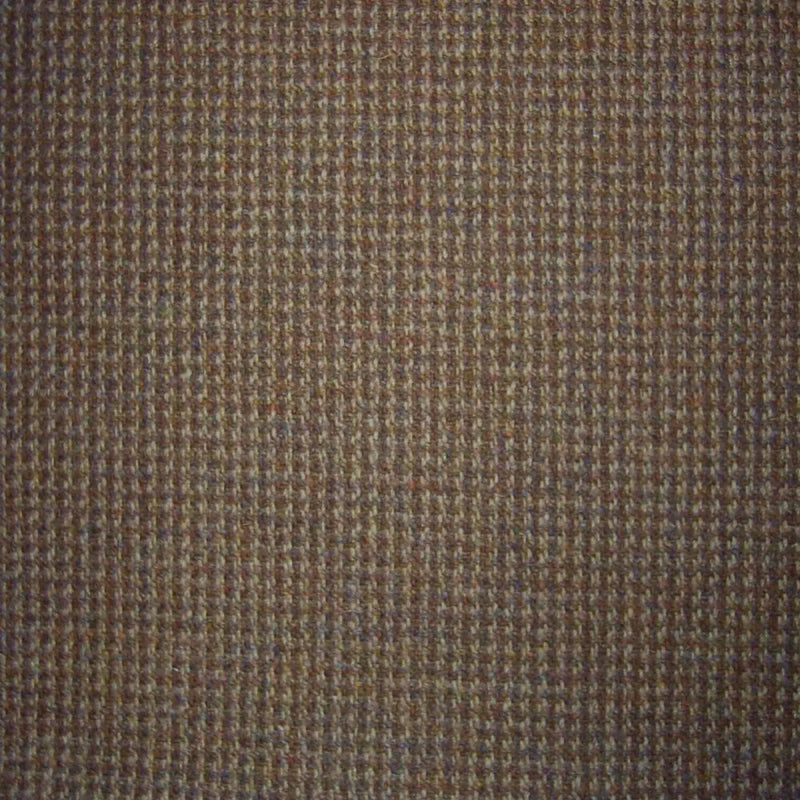 Beige & Brown Small Check Tweed