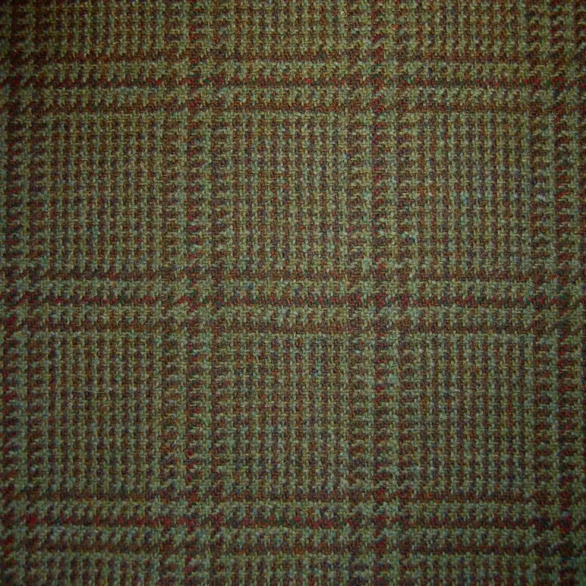 Green & Brown Check Tweed