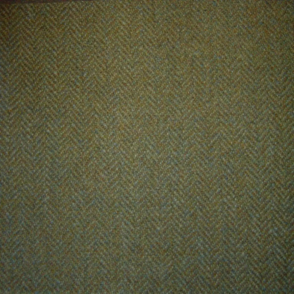 Light Green & Brown Herringbone Tweed