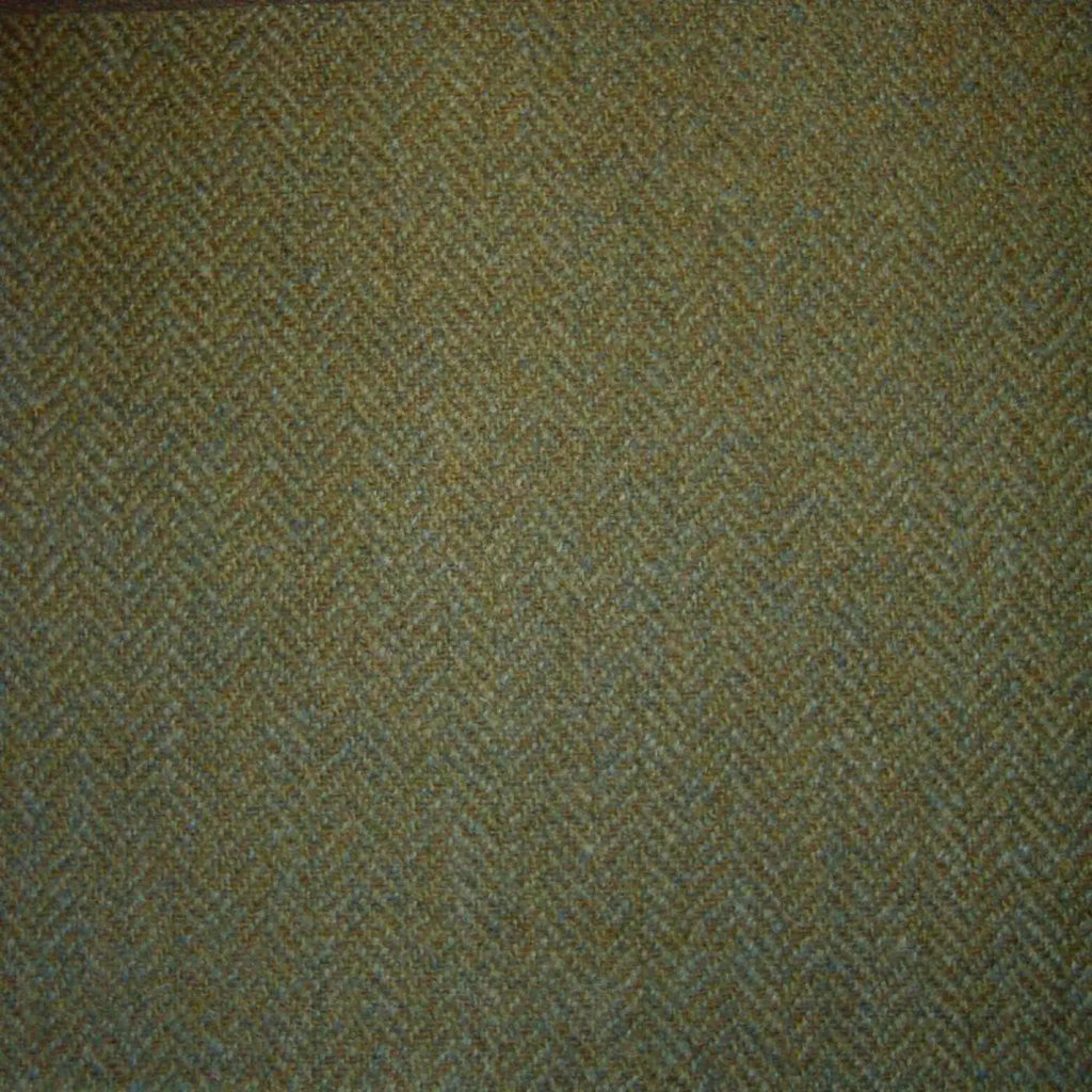 Light Green & Brown Herringbone Tweed