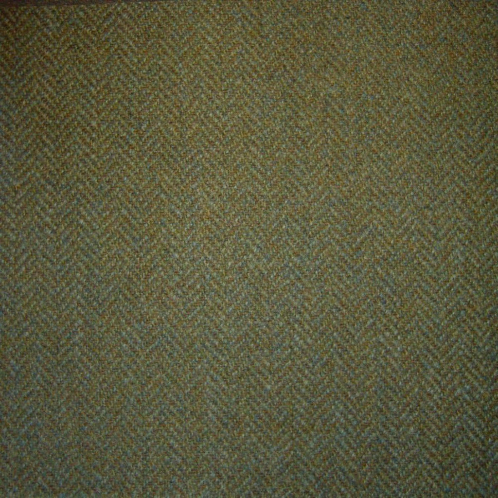 Light Green & Brown Herringbone Tweed