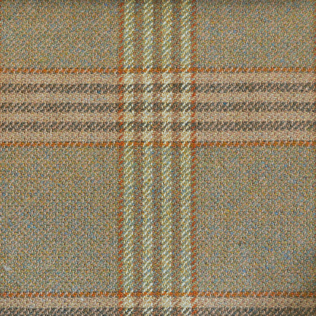 Green & Brown with Brown & Quad Check Tweed