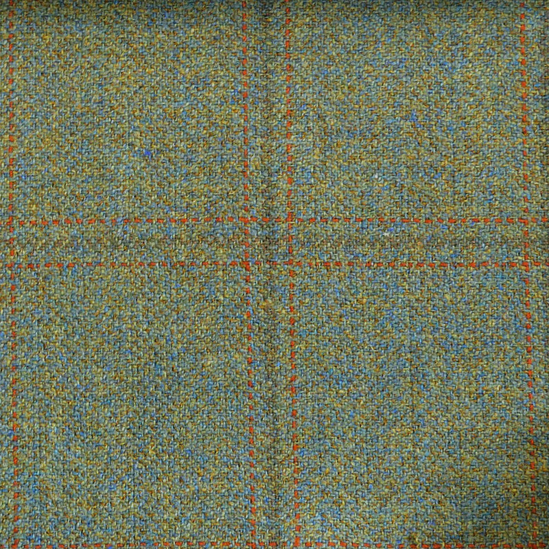 Green with Orange & Green Check Tweed