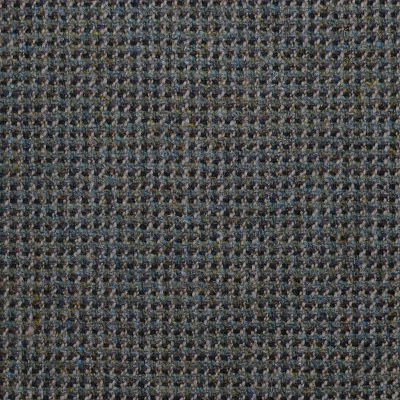 Moss Green with Dark Brown & Blue Micro Check All Wool Sporting Tweed