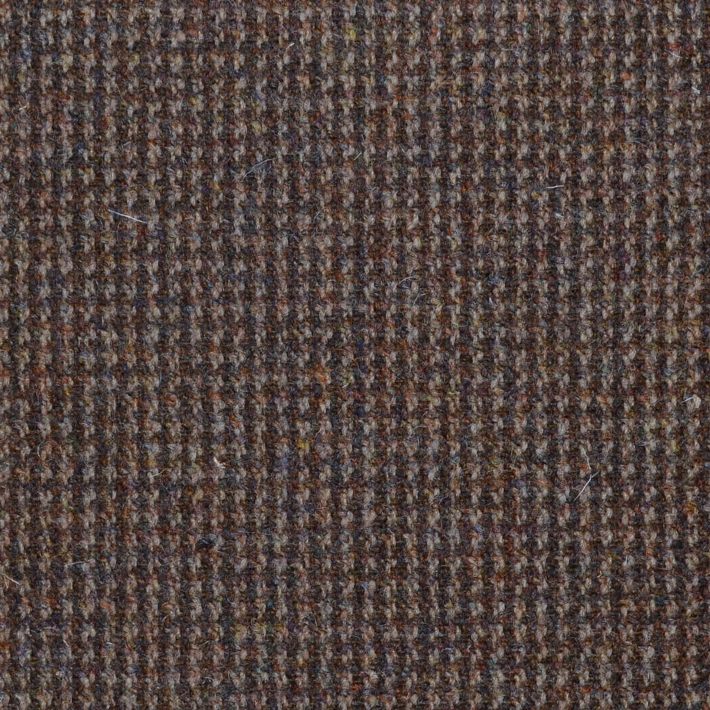 Medium Brown with Dark Brown & Tan Micro Check All Wool Sporting Tweed