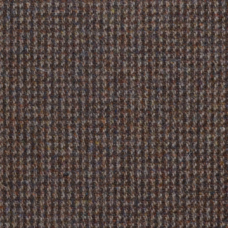 Medium Brown with Dark Brown & Tan Micro Check All Wool Sporting Tweed