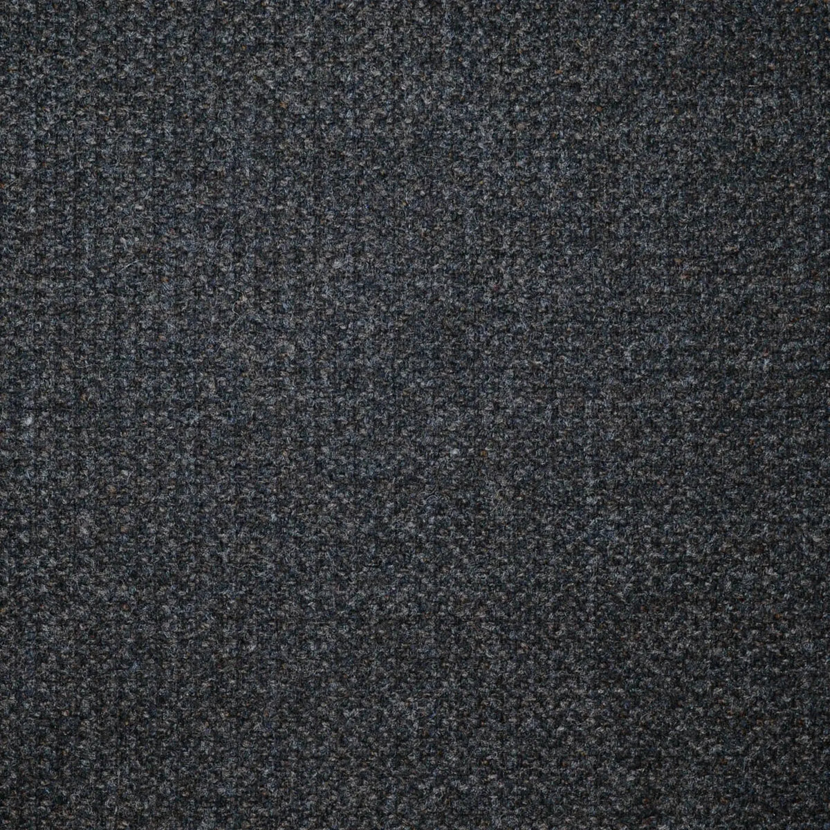 Dark Brown and Daky Navy Blue Small Herringbone All Wool Scottish Tweed