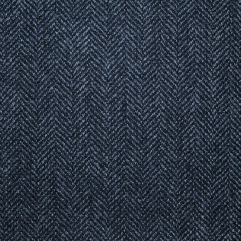 Dark Grey and Black Herringbone All Wool Scottish Tweed