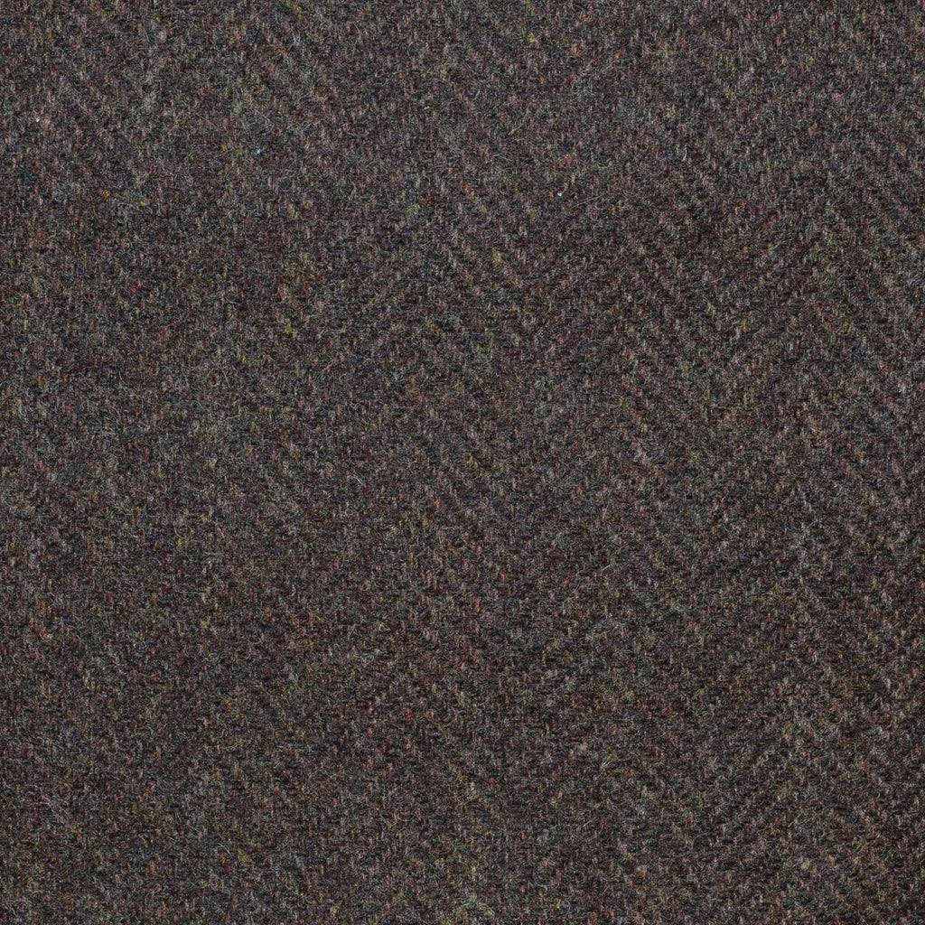 Chocolate Brown Herringbone Cashmere Jacketing