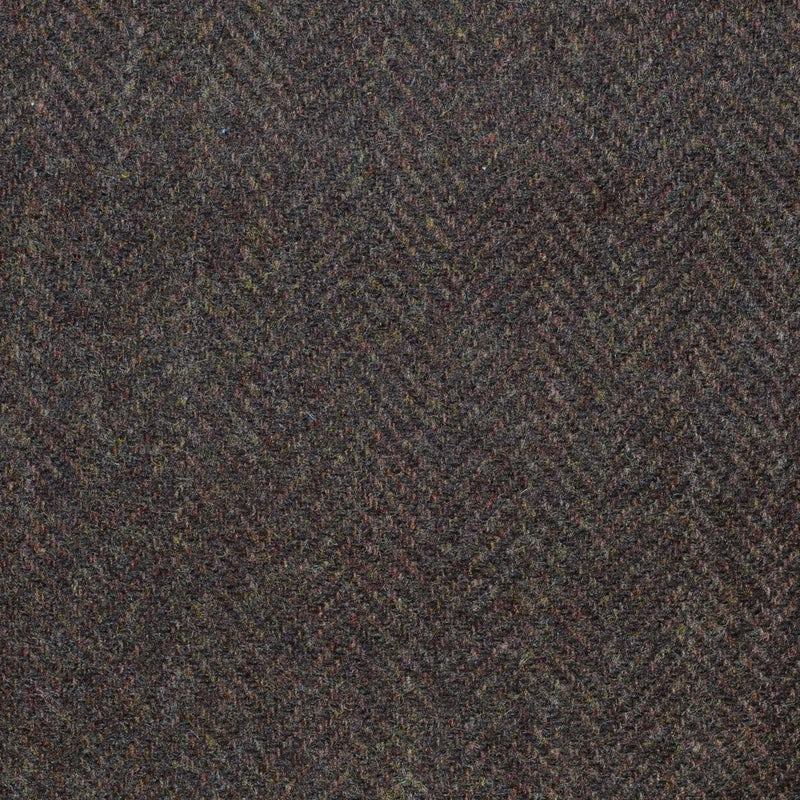 Chocolate Brown Herringbone Cashmere Jacketing