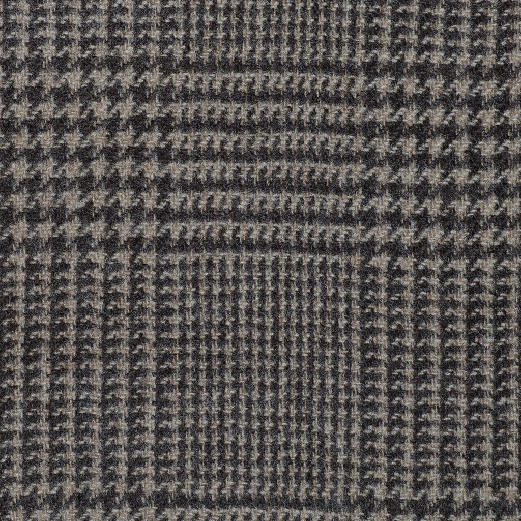 Light Brown Prince of Wales Check Cashmere Jacketing