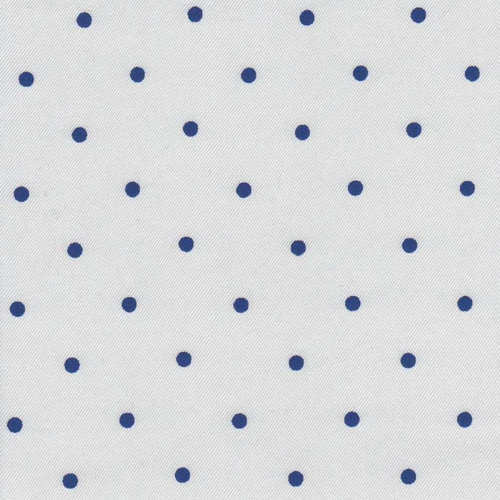 White with Blue Spot Lining