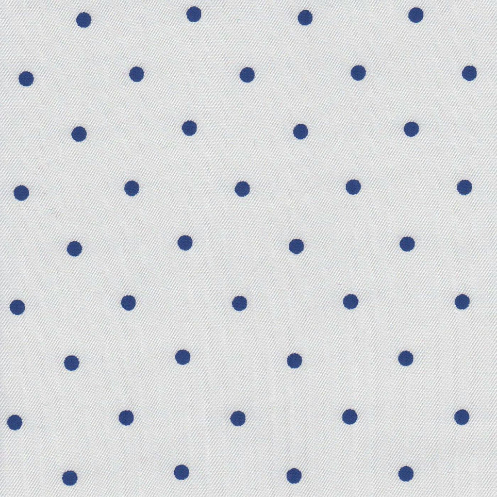 White with Blue Spot Lining