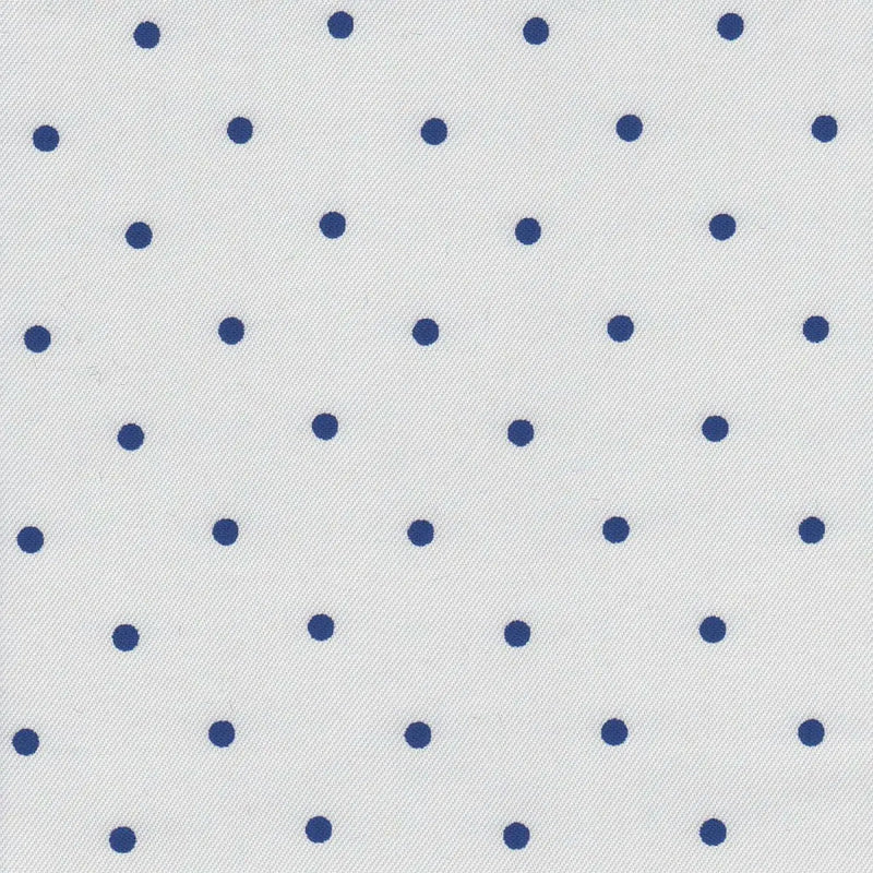 White with Blue Spot Lining