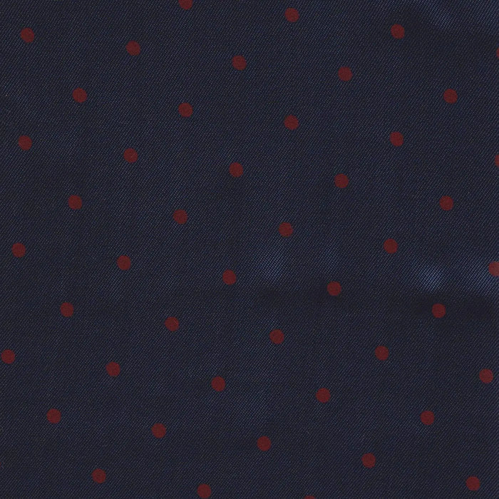 Navy Blue with Red Spot Lining