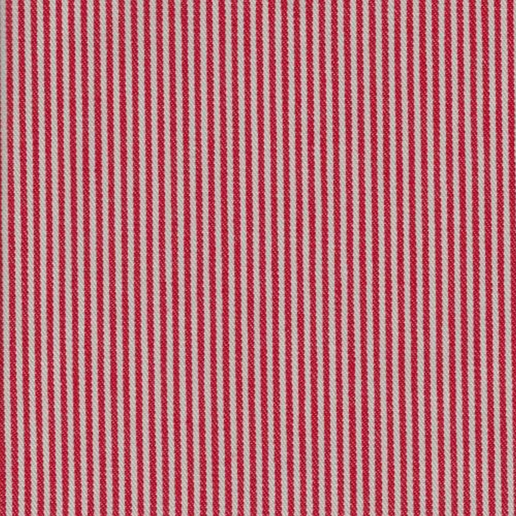 Red and White Candy Stripe Cotton Denim