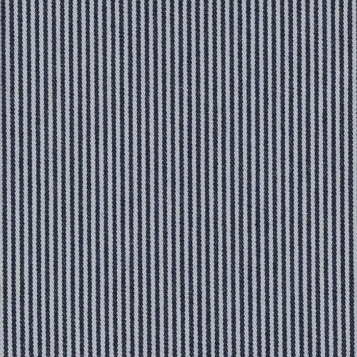Denim Blue and White Candy Stripe Cotton Denim