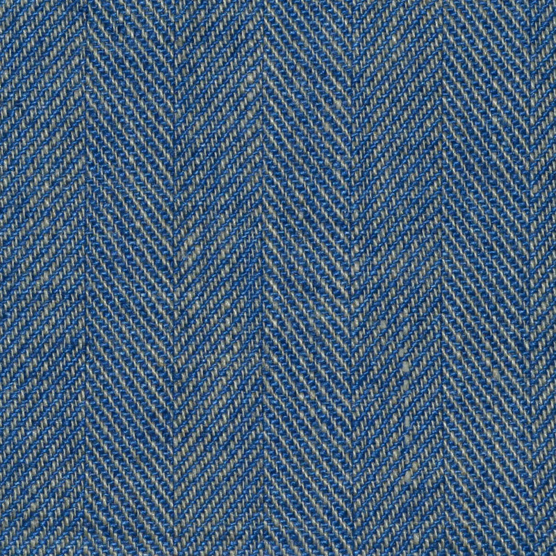 Denim Blue Herringbone Linen