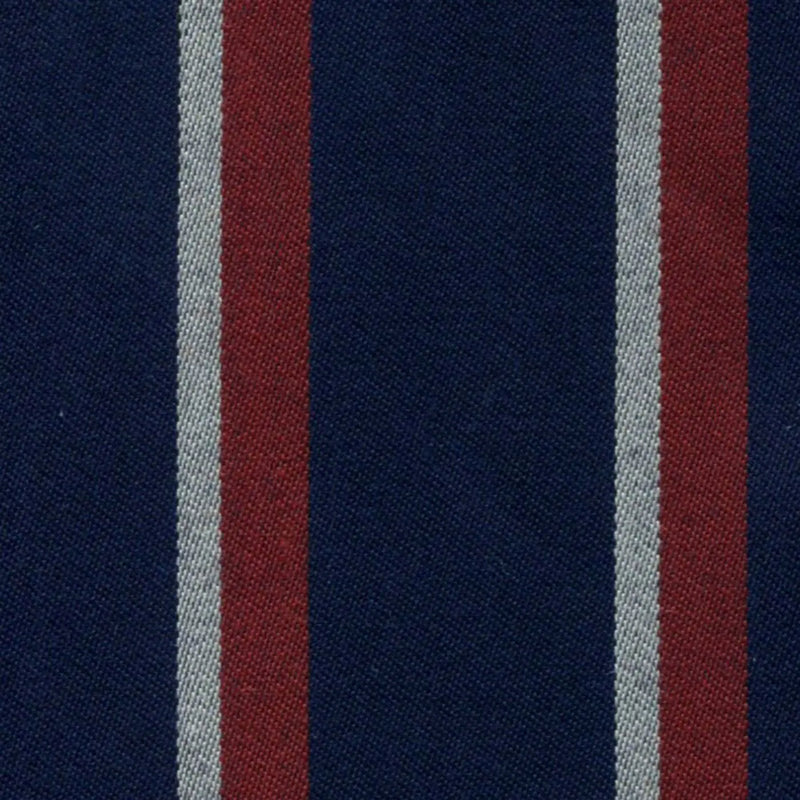 Navy Blue, Red and White Blazer Stripe Jacketing by Holland & Sherry