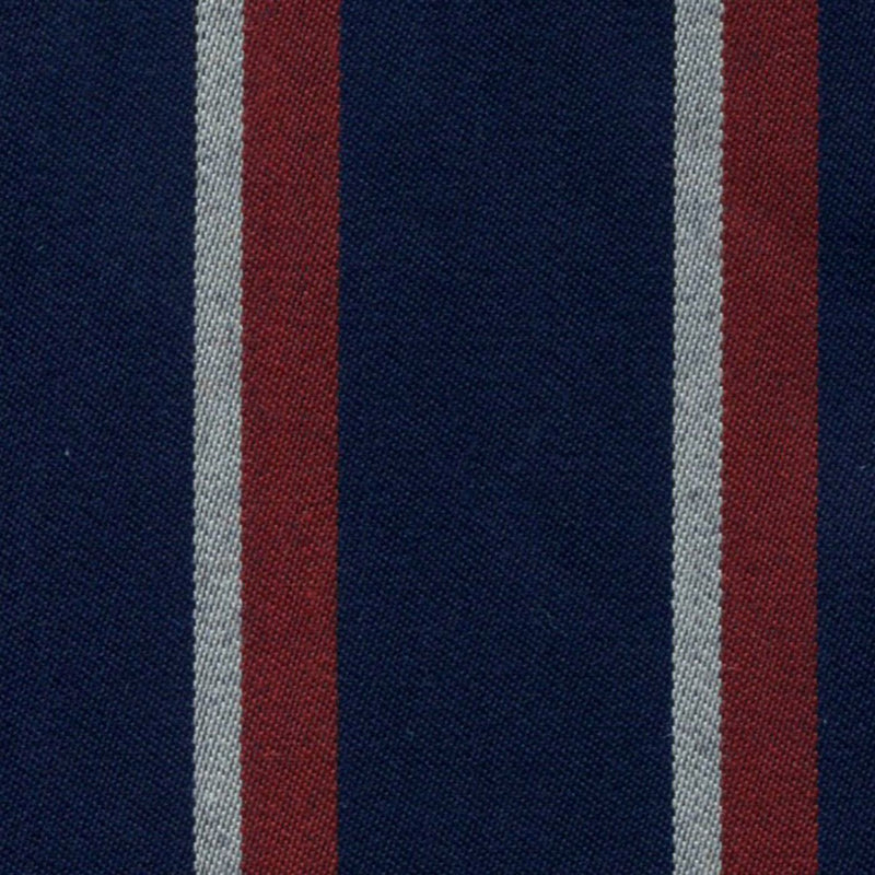 Navy Blue, Red and White Blazer Stripe Jacketing by Holland & Sherry