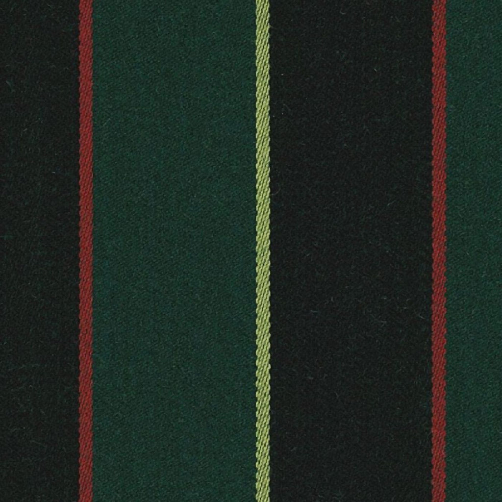 Forest Green, Black, Yellow and Red Blazer Stripe Jacketing by Holland & Sherry