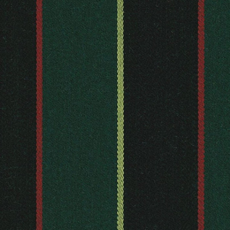 Forest Green, Black, Yellow and Red Blazer Stripe Jacketing by Holland & Sherry
