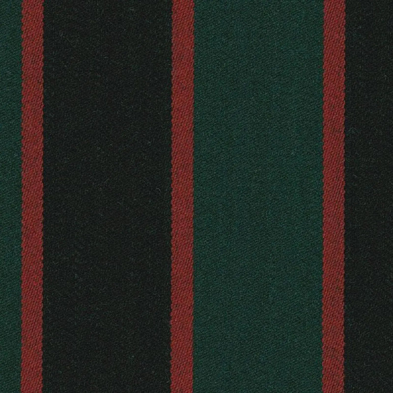 Forest Green, Black and Red Blazer Stripe Jacketing by Holland & Sherry