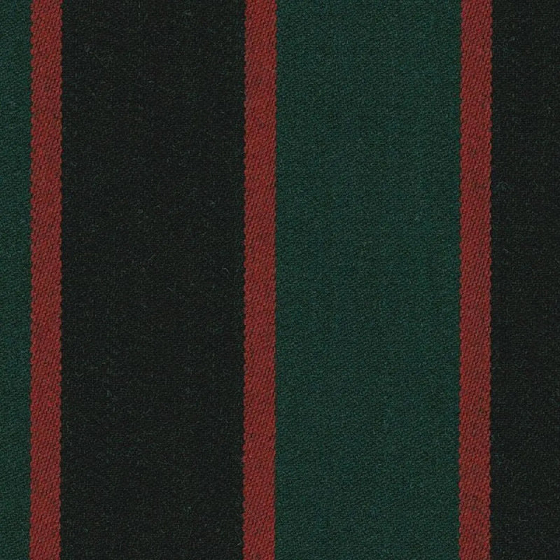 Forest Green, Black and Red Blazer Stripe Jacketing by Holland & Sherry