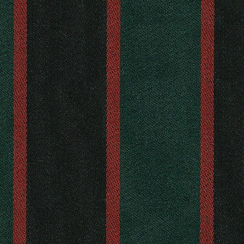 Forest Green, Black and Red Blazer Stripe Jacketing by Holland & Sherry