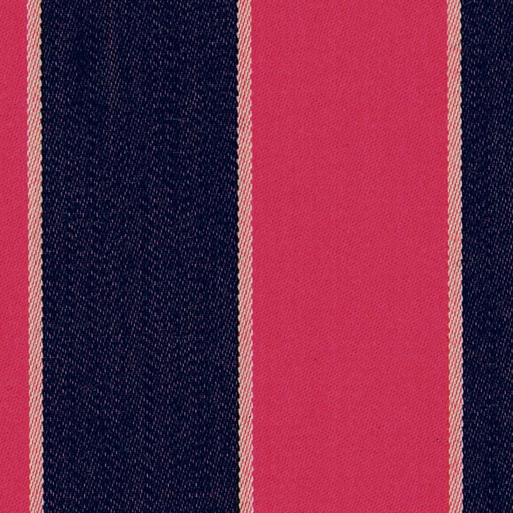 Fuchsia, Navy Blue and White Blazer Stripe Jacketing by Holland & Sherry