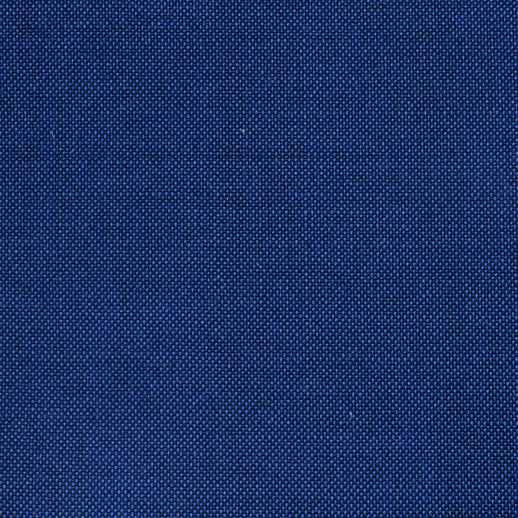 French Blue Solid Super 100's Wool & Kid Mohair Suiting By Holland & Sherry