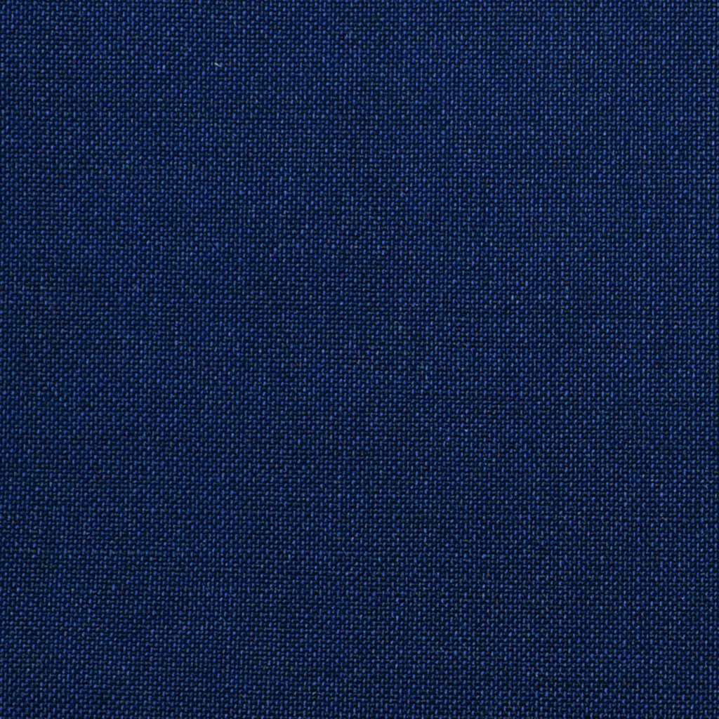 Dark Blue Solid Super 100's Wool & Kid Mohair Suiting By Holland & Sherry