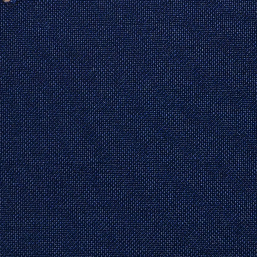 Navy Blue Solid Super 100's Wool & Kid Mohair Suiting By Holland & Sherry