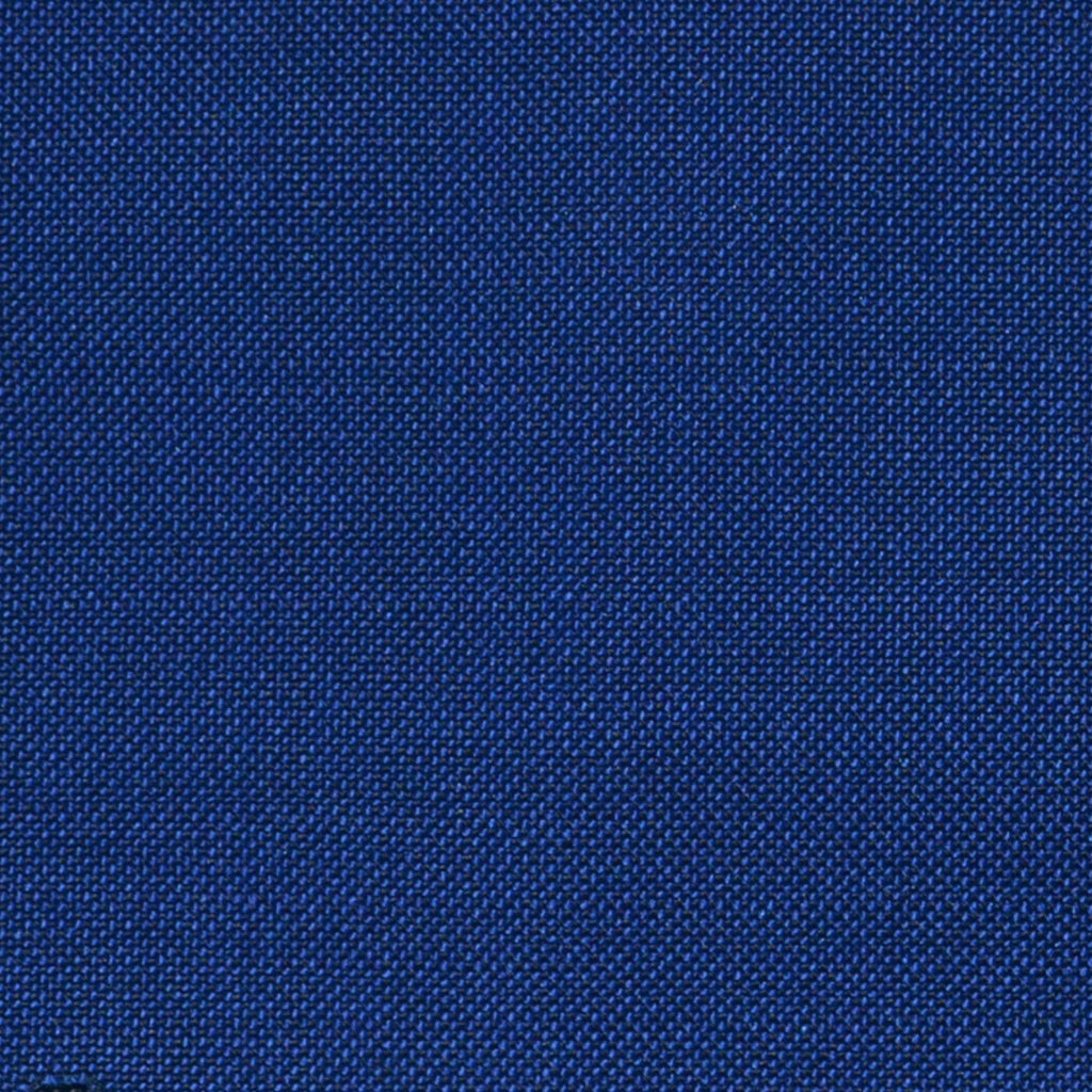 French Blue Solid Super 100's Wool & Kid Mohair Suiting By Holland & Sherry