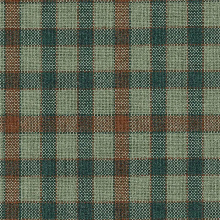 Light Green with Burnt Orange Gun Check Suiting/Jacketing All Wool Suiting By Holland & Sherry