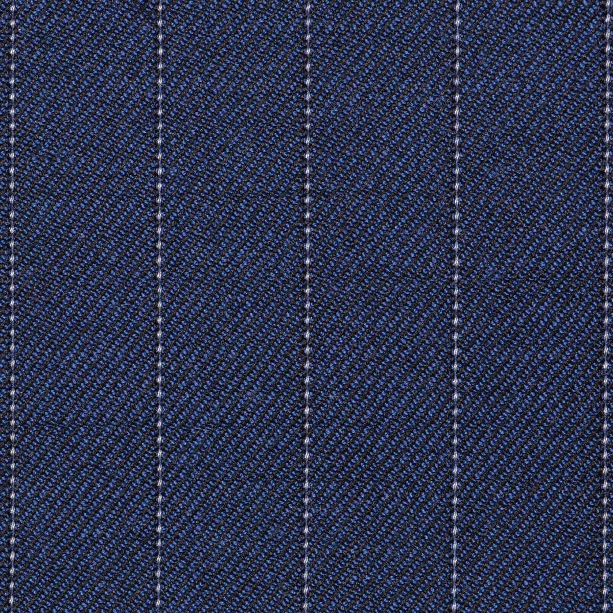 Bright Navy Blue Pinstripe Super 100's All Wool Suiting By Holland & Sherry