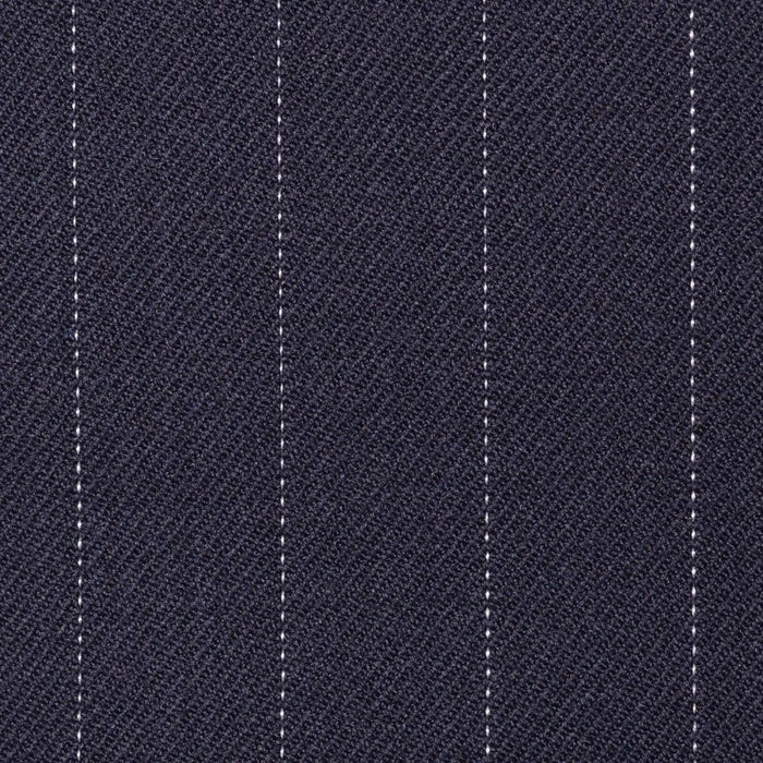 Navy Blue Pinstripe Super 100's All Wool Suiting By Holland & Sherry