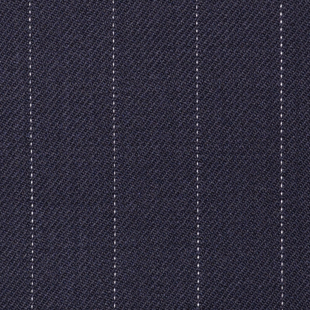 Navy Blue Pinstripe Super 100's All Wool Suiting By Holland & Sherry