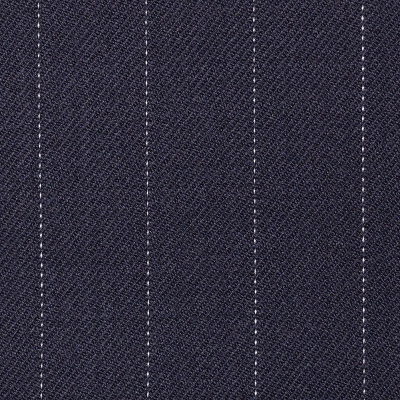 Navy Blue Pinstripe Super 100's All Wool Suiting By Holland & Sherry