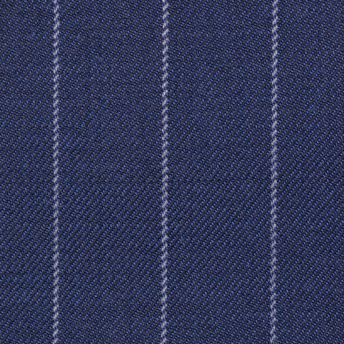 Bright Navy Blue Chalk Stripe Super 100's All Wool Suiting By Holland & Sherry