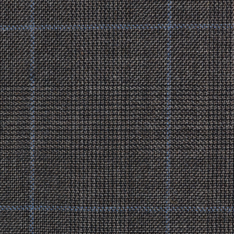 Brown Glen Check Super 100's All Wool Suiting By Holland & Sherry