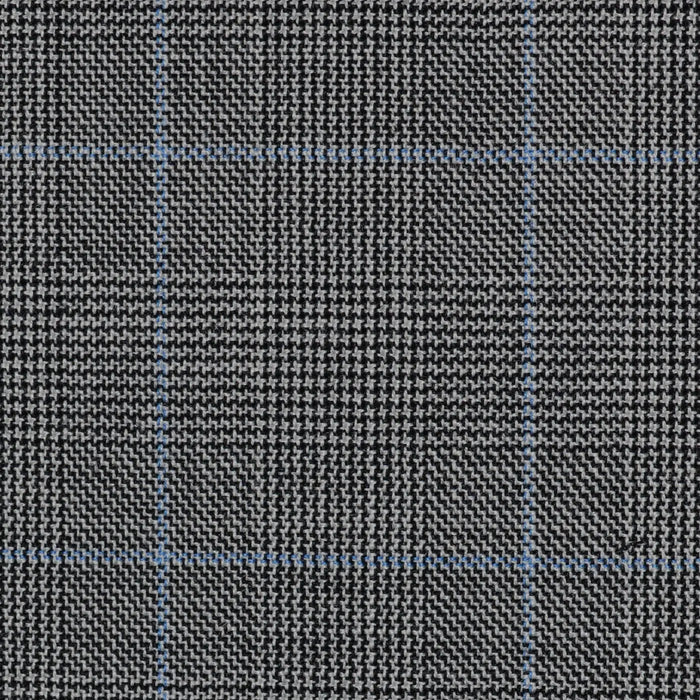 Light Grey Glen Check Super 100's All Wool Suiting By Holland & Sherry