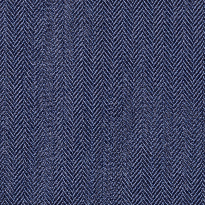 Denim Blue Narrow Herringbone Super 100's All Wool Suiting By Holland & Sherry